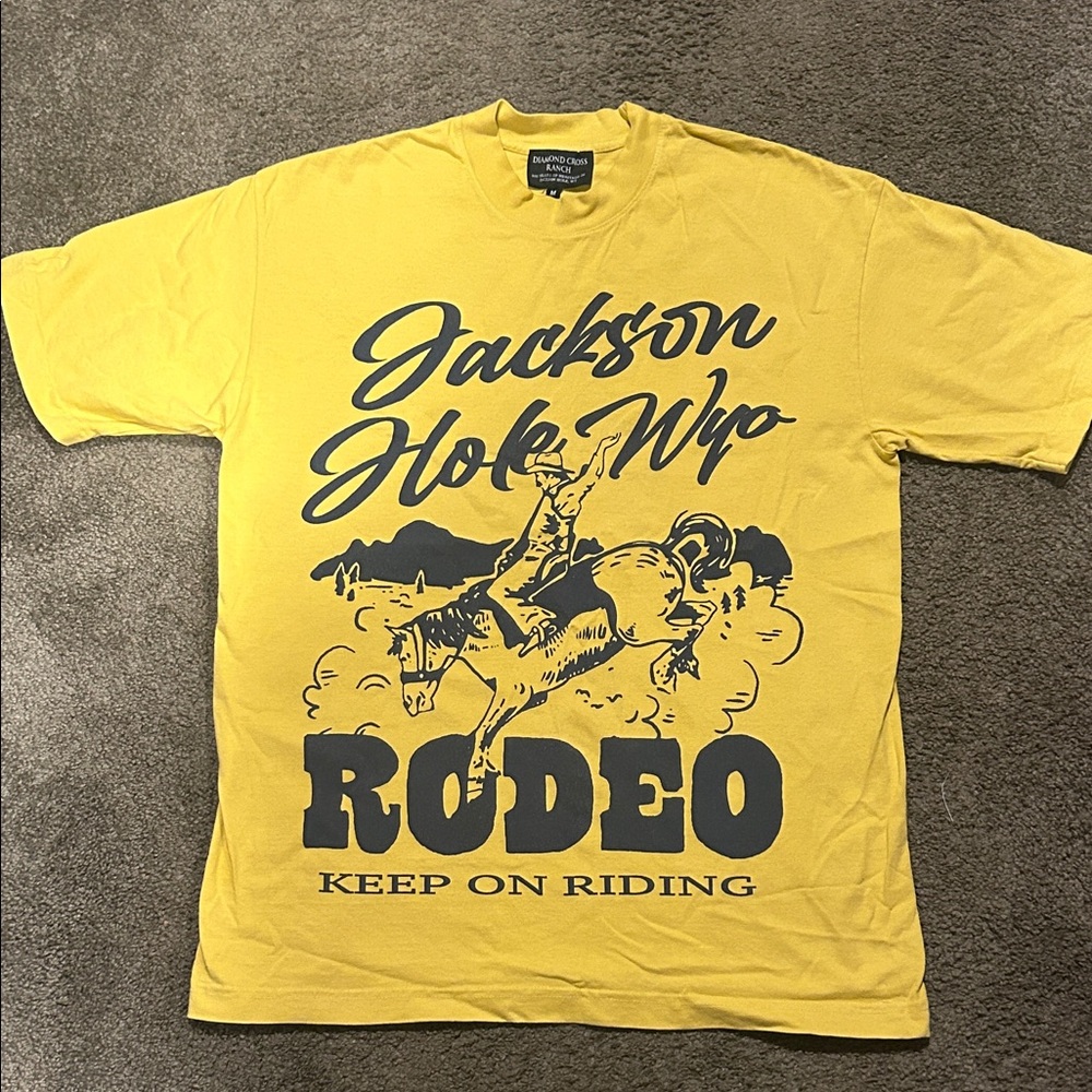 Yellow Jackson Hole Rodeo Short Sleeve Tee